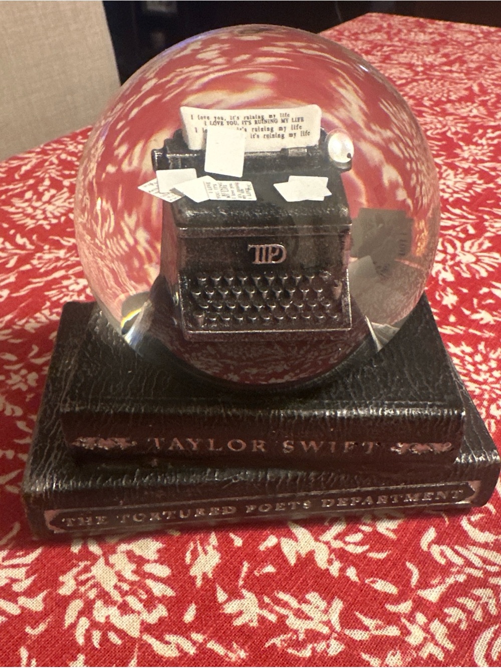 Taylor Swift Tortured Poets Department Snow Globe